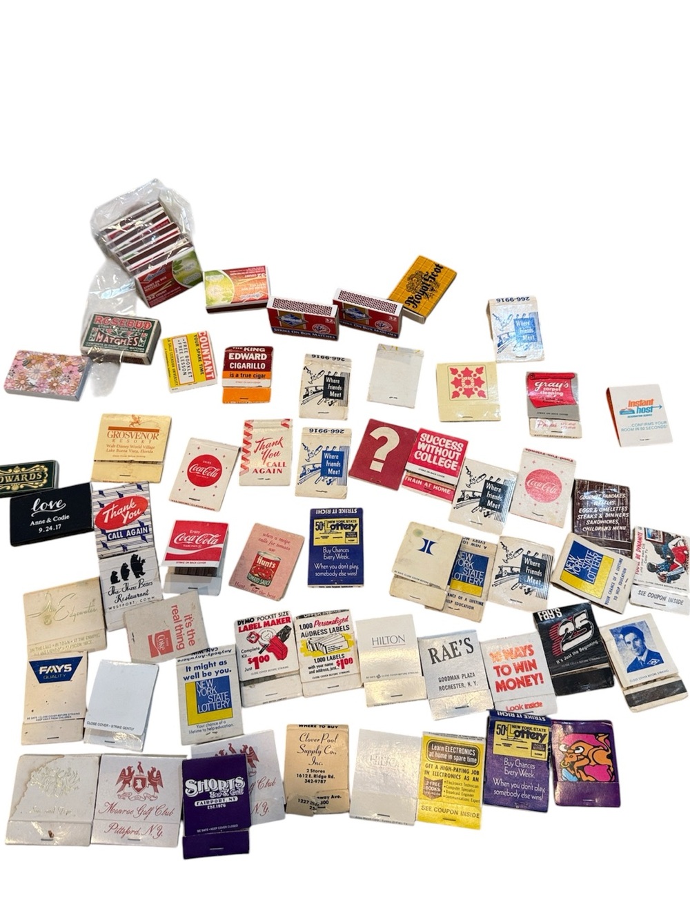 Assorted Matchbook Collection - Multi-Color Vintage Advertising Coca Cola Hunts